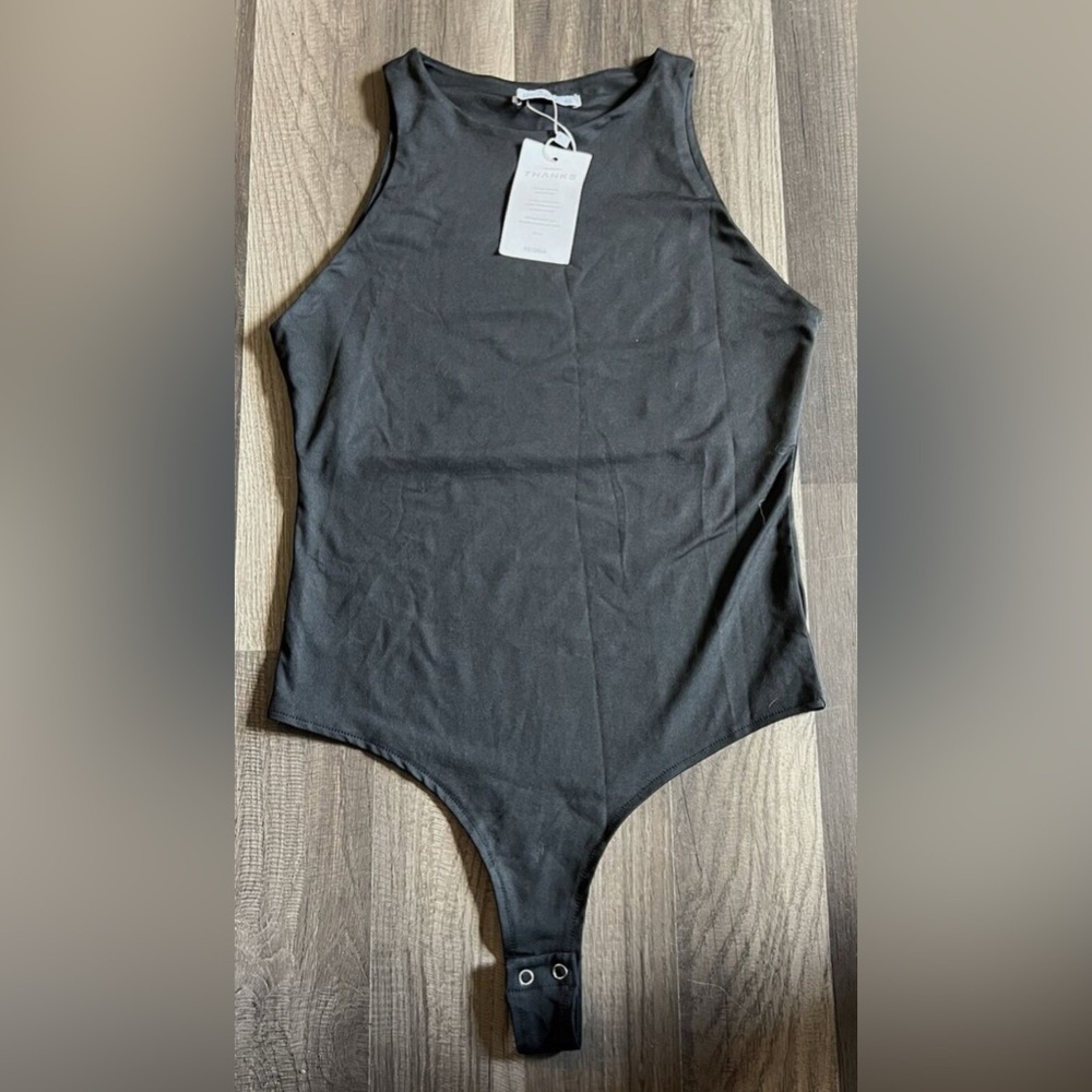 NWT Reo Ria Woman’s Black Stretchy Bodysuit